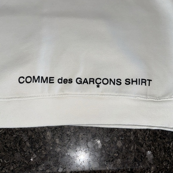 Supreme X Comme Des Garçons White Hoodie Sweatshirt - Picture 7 of 10